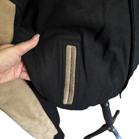 Burks Bay NRA Life Member Wool & Suede Letterman Jacket Medium - Picture 4 of 8